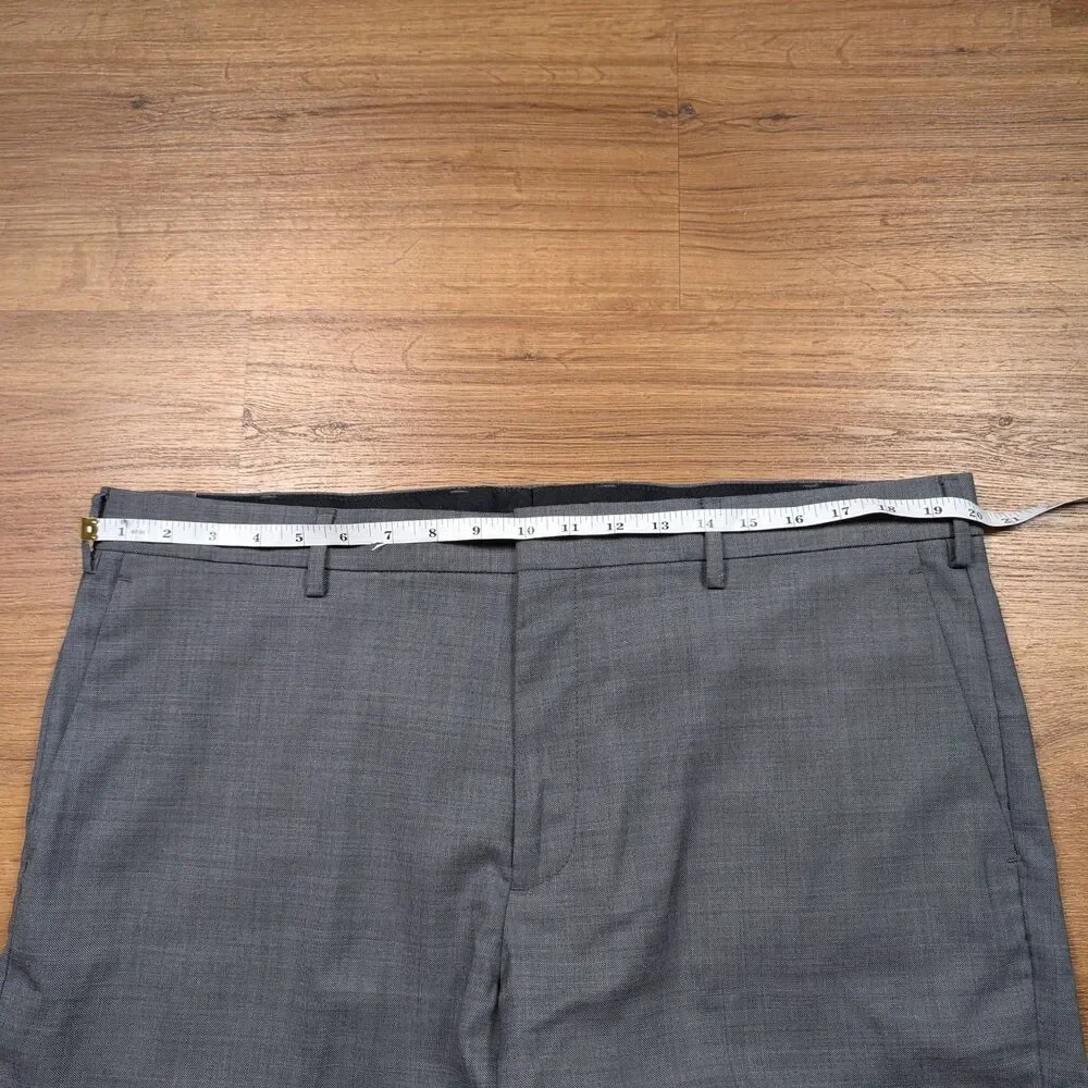 J. Crew Bowery Dress Pants Men's 38x32 Gray Slim Fit Wool Blend Business NWT